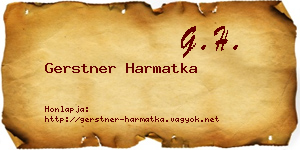 Gerstner Harmatka névjegykártya